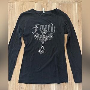 Reserved “Faith” LS Tee M